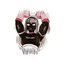 Strong and Black tattoo design idea