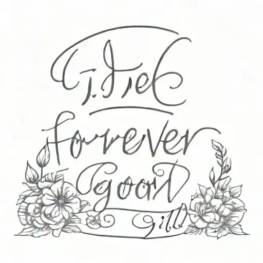 JJ, "Forever Your Good Girl" written underneath tattoo design idea