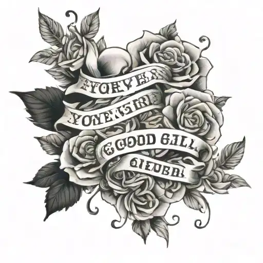JJ, "Forever Your Good Girl" written underneath tattoo design idea