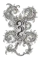 three question marks tattoo design idea