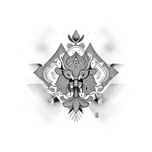 Thai street food collage tattoo design idea