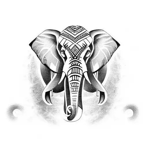 Elephant tattoo design idea