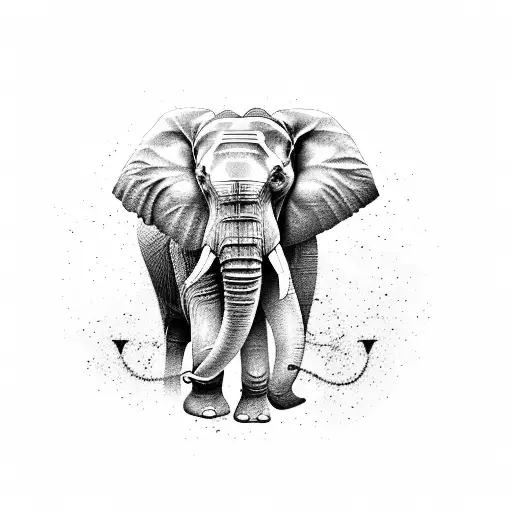Elephant tattoo design idea