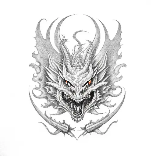 something related to fire, a dragon but Spanish  tattoo design idea