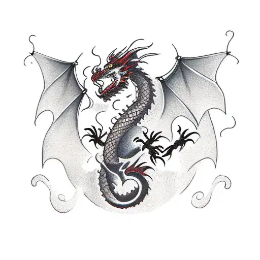something related to fire, a dragon but Spanish  tattoo design idea