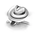 guitar and cowboy hat tattoo design idea