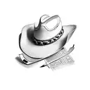 guitar and cowboy hat tattoo design idea