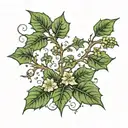 ivy vines tattoo design idea