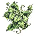 ivy vines tattoo design idea
