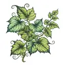 ivy vines tattoo design idea