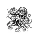 davy jones octopus tattoo design idea