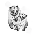 shikamaru and bear tattoo design idea