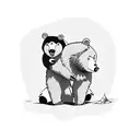 shikamaru and bear tattoo design idea