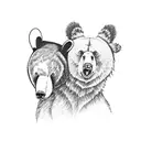 shikamaru and bear tattoo design idea