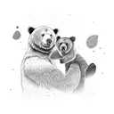 shikamaru and bear tattoo design idea