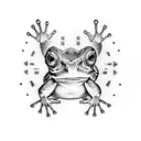 simple skating boarding frog  tattoo design idea