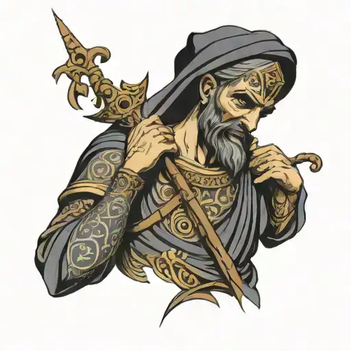 religious judas tadeo tattoo design idea