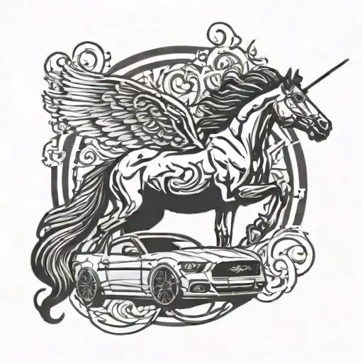 mustang memorial tattoo tattoo design idea
