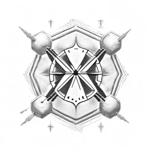 Cocaine molecule tattoo design idea