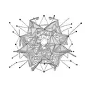 Cocaine molecule tattoo design idea