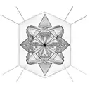 Cocaine molecule tattoo design idea