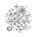 Cocaine molecule tattoo design idea