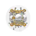 Cocaine molecule tattoo design idea