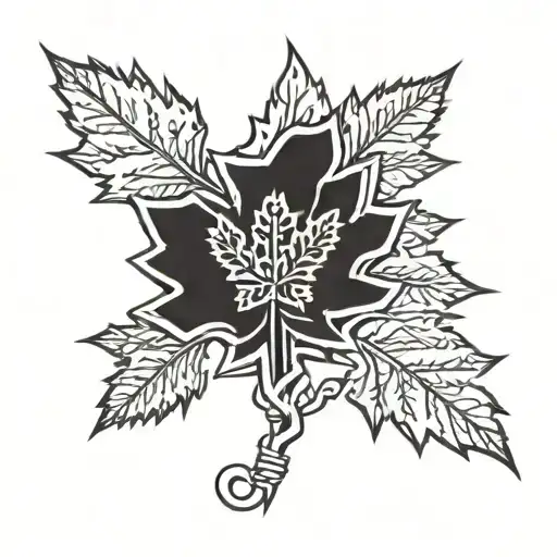 This tattoo is for my hamstring.  It has the Toronto Maple Leafs Logo, my sons names, Ethan and Ben as well as a Palm Tr tattoo design idea