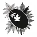 toronto maple leafs and a palm tree tattoo design idea