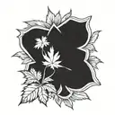 toronto maple leafs and a palm tree tattoo design idea