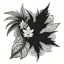 toronto maple leafs and a palm tree tattoo design idea