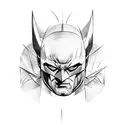 batman and wolverine  tattoo design idea