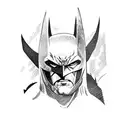batman and wolverine  tattoo design idea