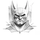 batman and wolverine  tattoo design idea