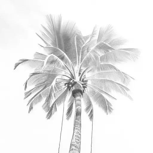 Palm Tree tattoo design idea