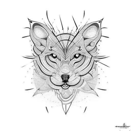 Pattern with spiked lines tattoo design idea