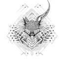 Pattern with spiked lines tattoo design idea