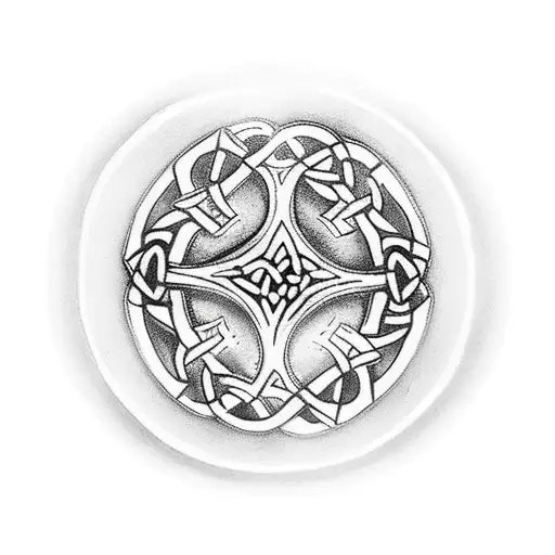 Celtic ring with a capital T in its centre tattoo design idea