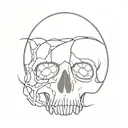 easy skull tattoo design idea