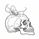 easy skull tattoo design idea