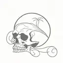 easy skull tattoo design idea