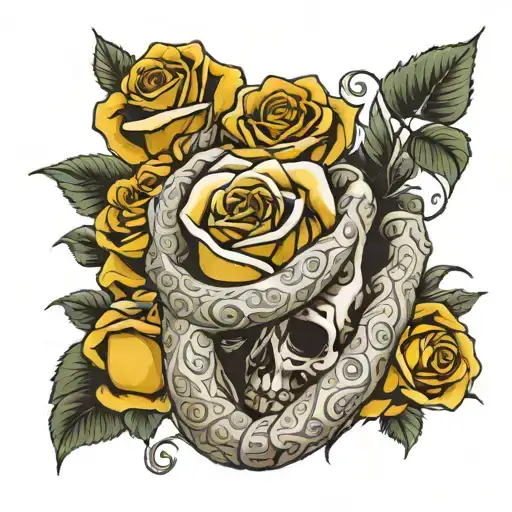 PRAYER HANDS, WRAPPED IN YELLOW ROSES WITH AN INFINITY SYMBOL AND A BIRTHDAY OF 11/15/1965 tattoo design idea