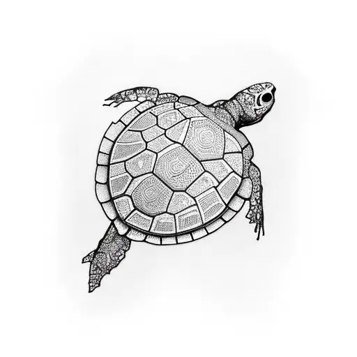 Michigan on a turtle shell tattoo design idea