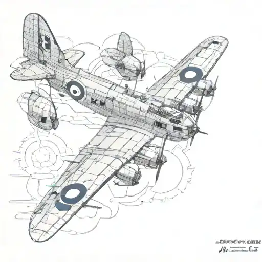 Lancaster bomber tattoo design idea