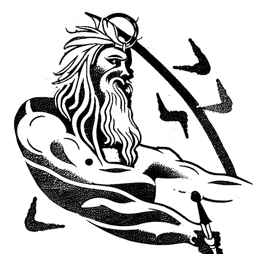 The weapons of Zeus, Poseidon, and Hades  tattoo design idea