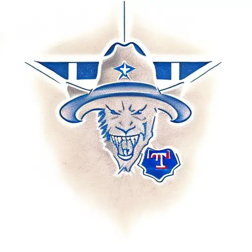 Texas Rangers logo.  Add world series champions around the logo tattoo design idea