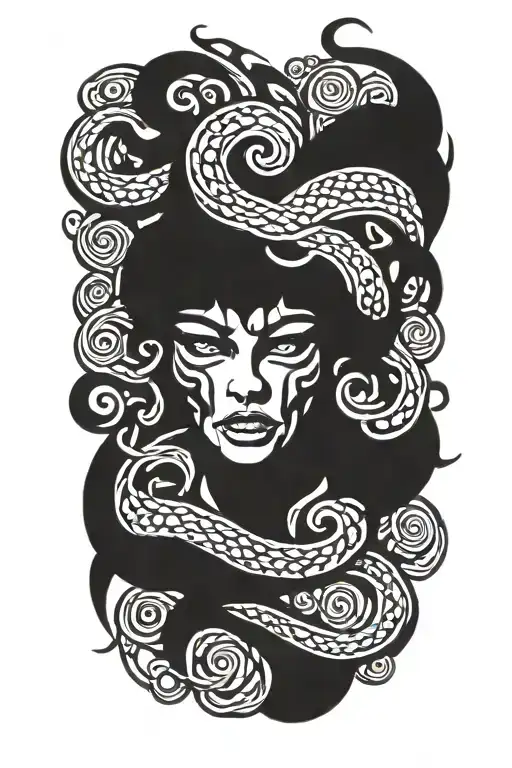 Medusa head tattoo design idea