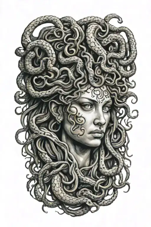 medusa greek mythology tattoo design idea