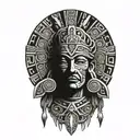 Aztec mexico culture tattoo design idea