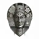 Aztec mexico culture tattoo design idea